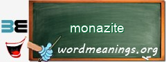 WordMeaning blackboard for monazite